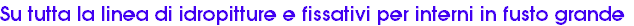 Su tutta la linea di idropitture e fissativi per interni in fusto grande